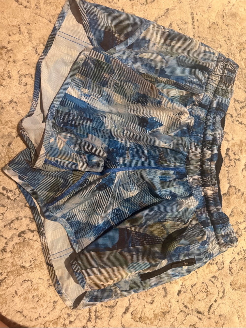 lululemon athletica Blue Multi-Pattern Women's Athletic Shorts